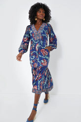 Rose Rory Print Long Sleeve Dress with Belt